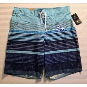 Ocean + Coast Men's XL Swim Trunks Board Shorts Blue Stripe Stretch NWT